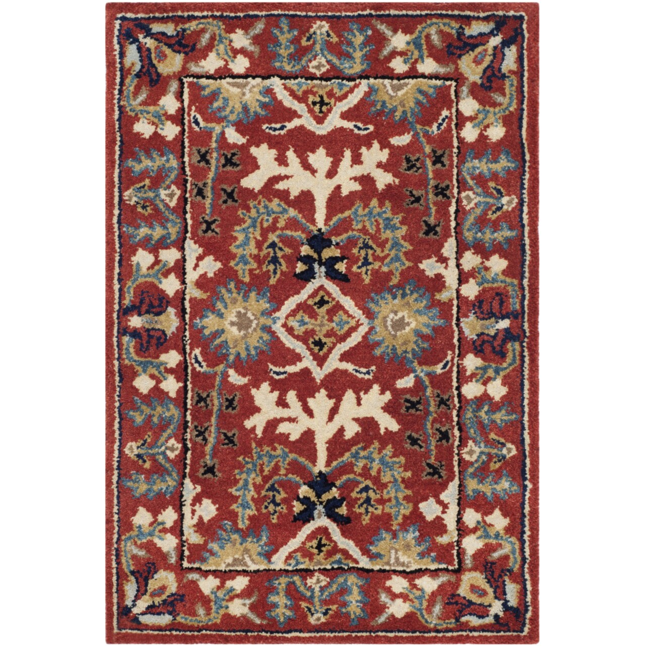 Safavieh Antiquity At64A Handmade Red / Multi Rug Traditional Hand Tufted Rug